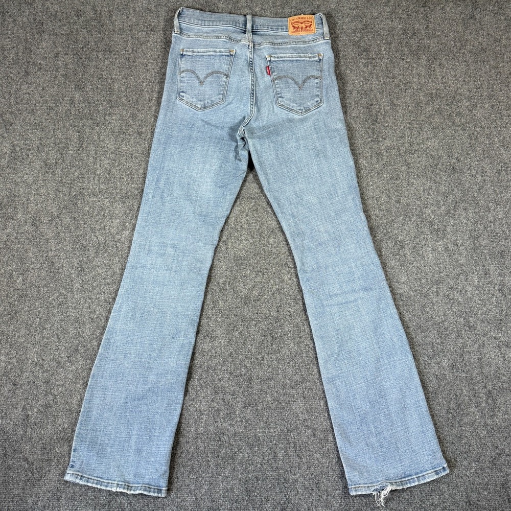 Levis Womens 315 Shaping Bootcut Jeans 27x32 Light Blue Denim Stretch #3622